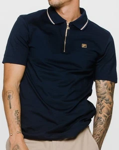 Fila Gold Lemar Zip Polo Dark Navy - Bild 1 von 4