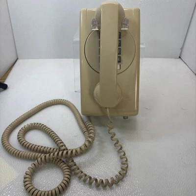 CORTELCO VTG 355444-VBA-20M Push Button Wall Corded Telephone Ivory Beige Retro - Image 1 of 4