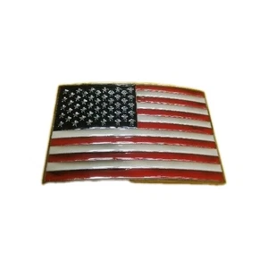 AMERICAN FLAG STARS & BARS U.S.A. Hebilla de cinturón de metal  - Imagen 1 de 6