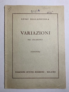 Notas.  Dallapiccola. Variazioni.  Partitura. - Imagen 1 de 1