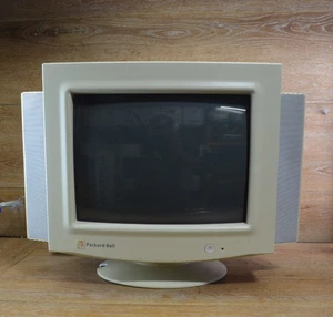 Vintage Packard Bell Multimedia 1010 13" CRT VGA Computer Monitor with Speakers - Picture 1 of 9