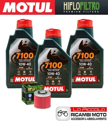 Kit Tagliando 3 OLIO [MOTUL] 7100 10w40 + FILTRO Yamaha TT 600 1983 1984 Foto 1 de 4