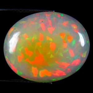 11.63 ct Mind-Boggling Oval Cabochon (21 x 17 mm) Flashing Multi Rainbow Opal - Picture 1 of 1