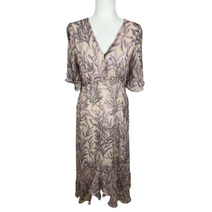 Sundance Floral Maxi Dress Ruffled Flowy Feminine Cottage Boho Women's Medium - Picture 1 of 14