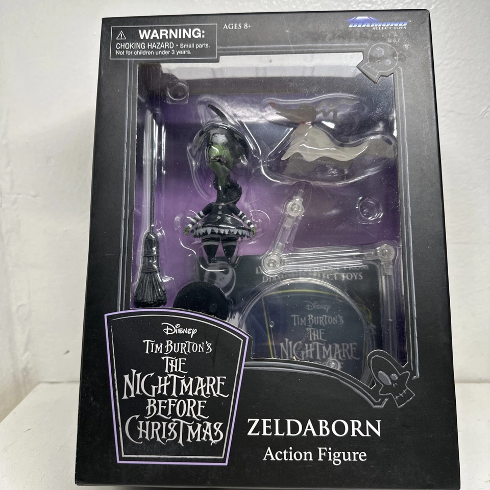 Figura de Acción Zeldaborn Pesadilla Antes de Navidad Disney Diamante Seleccionar Caja Nueva Foto 1 de 4