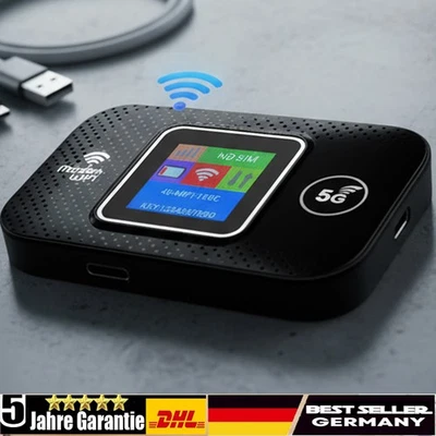 4G/5G LTE Tragbare Mobiler Wireless WLAN Router Hotspot WiFi Modem SIM Karte DE - Bild 1 von 4