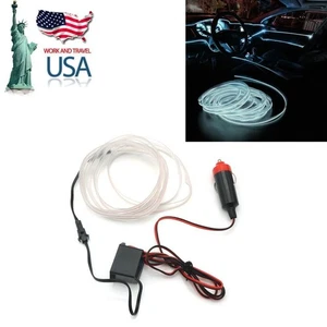 Tira de luces LED blancas para interiores de automóviles de 2M con brillo de cable EL - Imagen 1 de 12