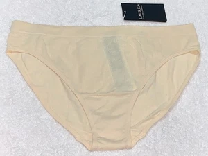 POLO RALPH LAUREN Monogram Mesh Warm Sand Bikini Panty Womens Sz S 5 L 7 XL 8 - Picture 1 of 7