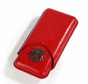 Opus X Society Red Leather Fuente Triple 3 Cigar Case / Pouch D3/180-25TJRO, NIB - Picture 1 of 10