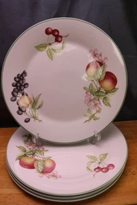 Vintage Royal Doulton ASHBERRY Dinner Plates Set of 4 Fruit England - Picture 1 of 5