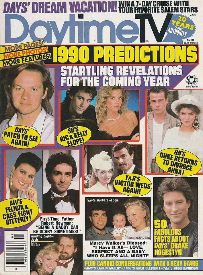 Daytime TV Jan 1990 MARCY WALKER-LARKIN MALLOY-SHARON CASE-DRAKE HOGESTYN-BARTON - Image 1 of 3