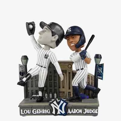 Bobblehead Lou Gehrig & Aaron Judge Then & Now Yankees Bobblehead Foto 1 de 3