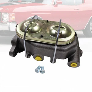 Cilindro maestro de hierro fundido Hot Rod se adapta a puertos GM 1"" 9/16"" y 1/2"" en ambos lados - Imagen 1 de 3