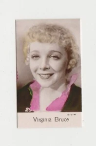 Virginia Bruce 1937 Bridgewater Film Stars Small Trading Card - Series 5 #25 - Picture 1 of 2
