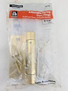 Everbilt 3-1/2" x 5/8" Radio Ajustable Resorte Puerta Bisagra Autocierre Latón - Imagen 1 de 2