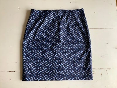 Halogen Nordstrom Blue & Navy Blue Lined Pencil Skirt Sz 10 - Image 1 of 4