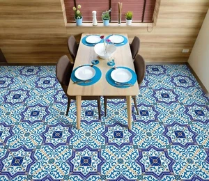 3D Blue Pattern 35RAIN62 Floor WallPaper Murals Wall Print Decal AJ Honey - Picture 1 of 5