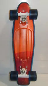 22" Cruiser Penny Board Rare Blue Orange Red Melt 2013 Inscribed Skate And Enjoy - Picture 1 of 5