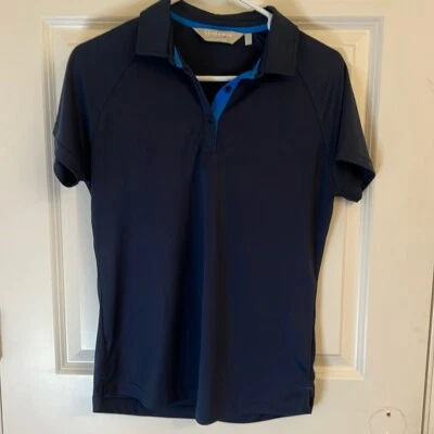 SUNICE Jill Basic Golf Polo Women Size Medium Navy - Image 1 of 4