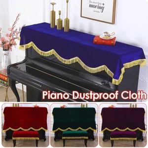 Classical Gold Velvet Piano Cover Thickened Piano Top Piano Bench Dust Cover New - Picture 1 of 34