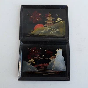Japanese Hand Painted Serving Trays - Picture 1 of 6