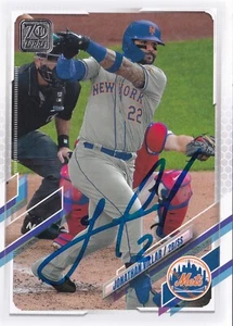 Tarjeta Topps 2021 firmada por Jonathan Villar 479 New York Mets Marlins Orioles - Imagen 1 de 3