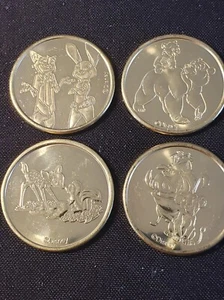 4 Disneyland Medaillons 115-118 Bambi, Blume, Timon, Pumbaa, Judy, Nick, Kenai - Bild 1 von 5