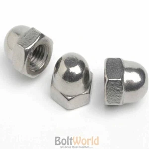 M12 M16 M18 M20 M24 STAINLESS STEEL A2 DOME HEAD CUP NUTS TO FIT BOLTS & SCREWS - Picture 1 of 1