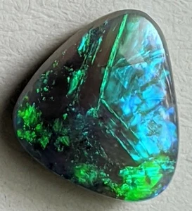 Billion! 1,8ct Halbschwarz Kristall Opal HELLGRÜN & TÜRKIS Lightning Ridge! - Bild 1 von 12