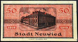 NEUWIED 1919 50 Pfennig Complete set of one German Notgeld - Picture 1 of 2