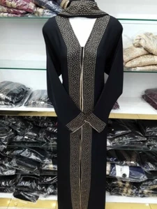 Dubai High Quality Open Abaya/Kimono/Kaftan Muslim Womens Long Maxi Dress NWT 56 - Picture 1 of 12