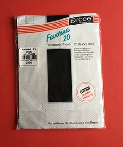 Vintage Nylonstrumpfhose Ergee Favorina 20, SCHWARZ/200, IV 44-46 - Bild 1 von 5