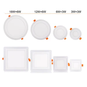 Ventiladores de luz de techo LED de doble color blanco RGB panel empotrado lámpara de punto de downlight - Imagen 1 de 20