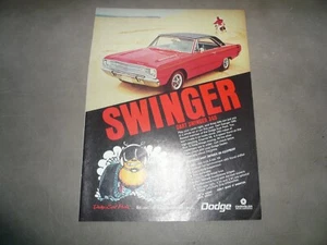 Dodge Swinger Automotive Ad - Vintage - Chrysler MOPAR - Picture 1 of 1