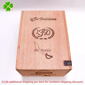 La Flor Dominicana Air Bender Valiente Empty Wood Cigar Box 7" x 5.25" x 4.25" - Picture 1 of 11