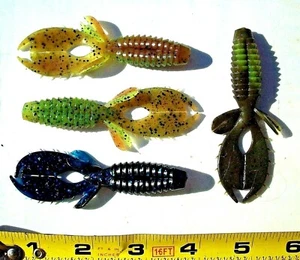 SURTIDO 25ct 3.5" Sweet Beavers cebos de pesca de lubina señuelos de plástico suave pequeño - Imagen 1 de 1