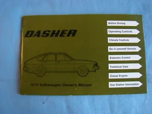 1979 Volkswagen Dasher Owners Manual New Original Dealer Issue - Picture 1 of 6