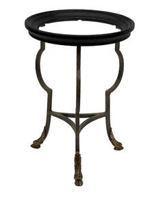 Vintage Mid-Century Modern Drexel Brass Hoof Drink 3-Legged Table - Picture 1 of 7