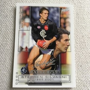2002 AFL Select Exclusive Carlton Stephen Silvagni Tribute Promotional Card 