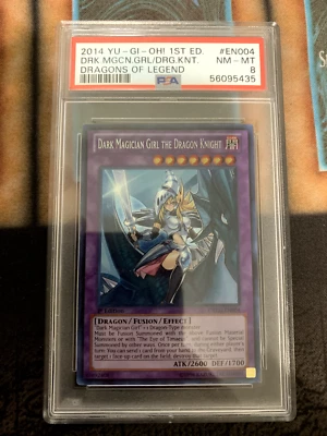 Yugioh PSA 8 NM-MT Dark Magician Girl the Dragon Knight DRLG-EN004 Secret 1st - Image 1 of 4
