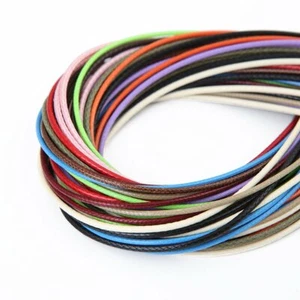 Lote de 10 cadenas de collar de cordón colores surtidos 18" trenzado 1,5 mm cuero vegano mezcla - Imagen 1 de 2