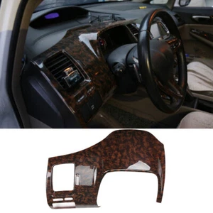 Ajuste para Honda Civic 8º 2006-2011 madera grano consola central tablero panel moldura - Imagen 1 de 5
