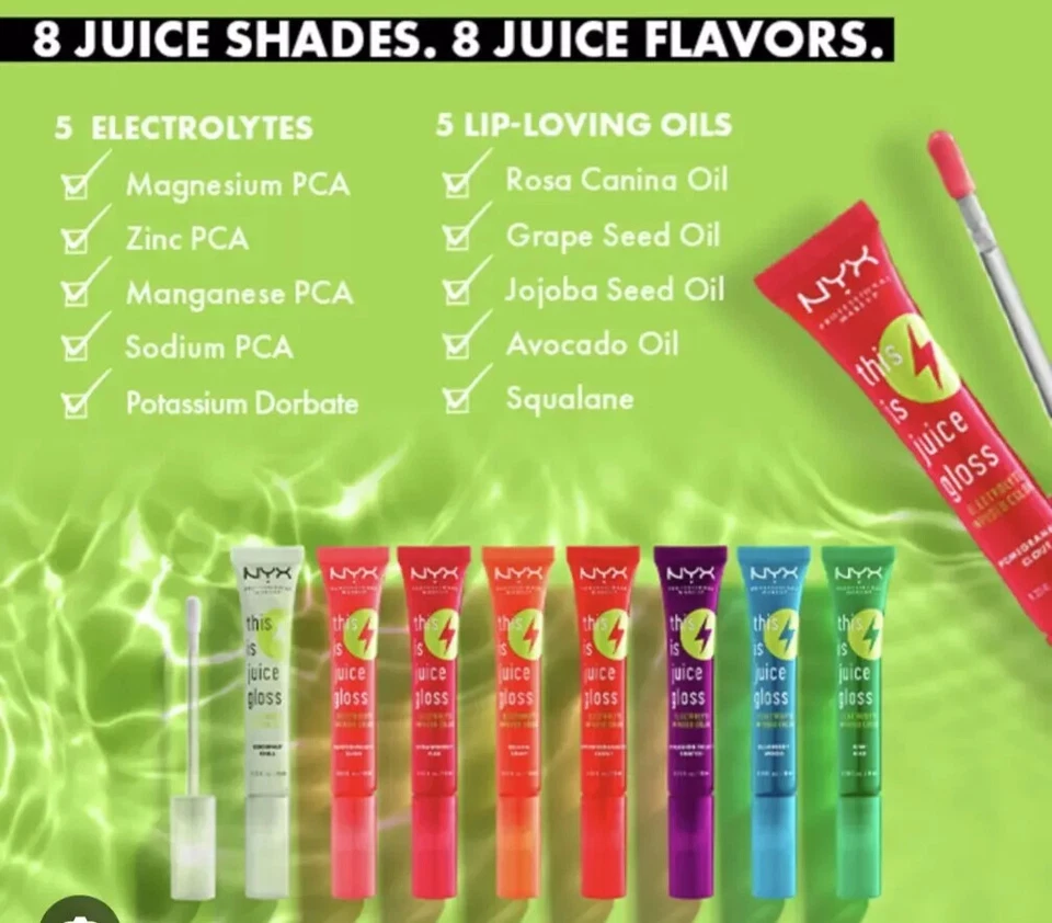 NYX This Is Juice Gloss Electrolyte Infused Lip Gloss ~ Choose Your Shade - Image 1 of 1