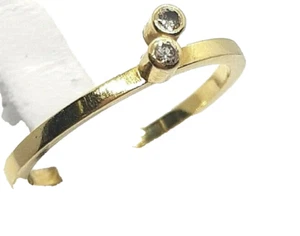 Ring mit Brillanten 0,04 ct. 18 K/750er Gelbgold Gr. 52 -sehr hübsch- - Bild 1 von 4