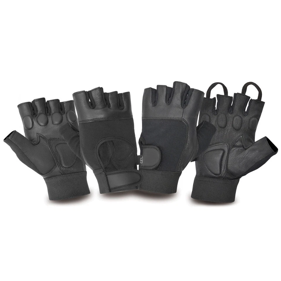 Mens Weight Lifting Gel Padded Gloves Gym Training Workout Fitness Bodybuilding  - Image 1 of 1