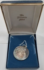 1972 Proof Franklin Mint .925 Silver Mothers Day Pendant in Case - P-L Toned - Picture 1 of 5