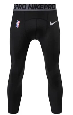 $75 Large Nike Pro NBA Player Issued 3/4 Compression Tights DN1547-010 - Image 1 of 4