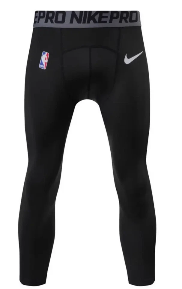 $75 Large Nike Pro NBA Player Issued 3/4 Compression Tights DN1547-010 - Image 1 of 4