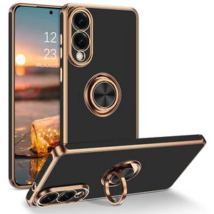 For Samsung Galaxy S25 Edge Case Magnetic Ring Metal Stand Shockproof Cover - Picture 1 of 8