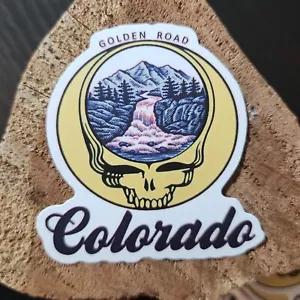 Grateful Dead &Co 💀 Colorado Golden Road Stealie Steal Your Face Vinyl Stickers - Picture 1 of 2